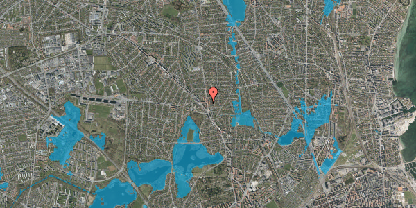 Oversvømmelsesrisiko fra vandløb på Vangedevej 223, st. th, 2870 Dyssegård