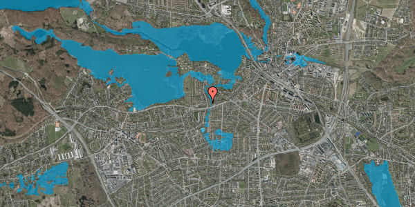 Oversvømmelsesrisiko fra vandløb på Amundsensvej 10, 2800 Kongens Lyngby