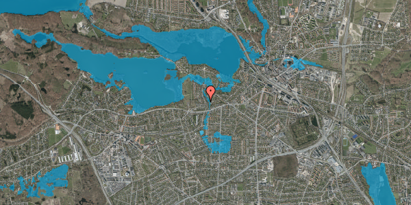 Oversvømmelsesrisiko fra vandløb på Amundsensvej 24, 2800 Kongens Lyngby