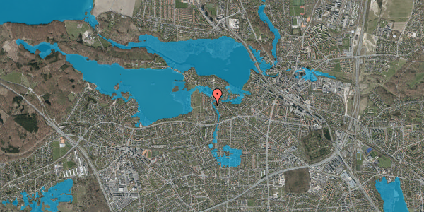 Oversvømmelsesrisiko fra vandløb på Amundsensvej 60, 2800 Kongens Lyngby