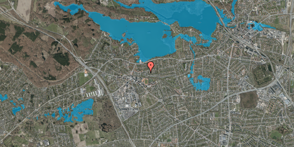 Oversvømmelsesrisiko fra vandløb på Bondehavevej 6A, 1. mf, 2880 Bagsværd