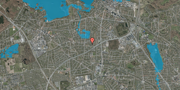 Oversvømmelsesrisiko fra vandløb på Christoffers Alle 70, st. 4, 2800 Kongens Lyngby