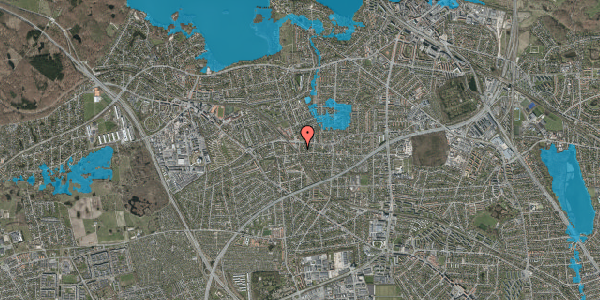 Oversvømmelsesrisiko fra vandløb på Christoffers Alle 172, 2800 Kongens Lyngby