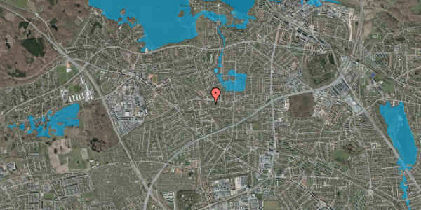 Oversvømmelsesrisiko fra vandløb på Christoffers Alle 176, 2800 Kongens Lyngby