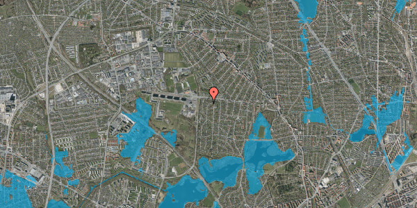 Oversvømmelsesrisiko fra vandløb på Daltoftevej 10A, 2860 Søborg
