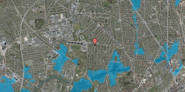 Oversvømmelsesrisiko fra vandløb på Daltoftevej 10B, 2860 Søborg