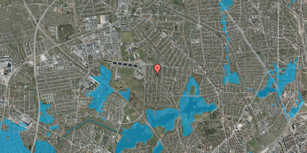 Oversvømmelsesrisiko fra vandløb på Daltoftevej 27, 2860 Søborg