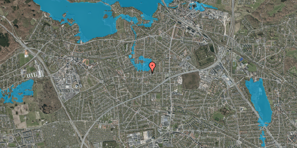 Oversvømmelsesrisiko fra vandløb på Gammelmosevej 162, 2800 Kongens Lyngby