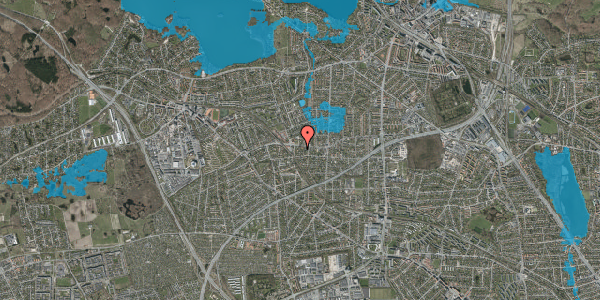 Oversvømmelsesrisiko fra vandløb på Gammelmosevej 233, 2800 Kongens Lyngby
