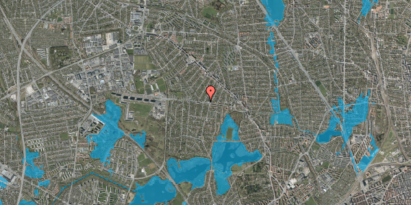 Oversvømmelsesrisiko fra vandløb på Gladsaxevej 100, st. tv, 2860 Søborg