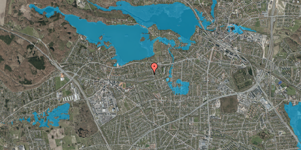 Oversvømmelsesrisiko fra vandløb på Hakonsvej 10B, 2880 Bagsværd