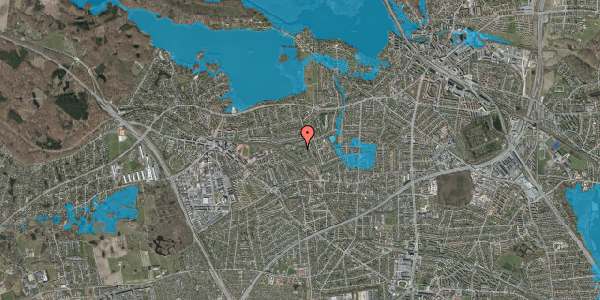 Oversvømmelsesrisiko fra vandløb på Halbjørnsvej 29, 2880 Bagsværd