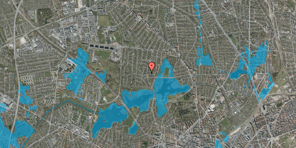 Oversvømmelsesrisiko fra vandløb på Havevej 18, st. , 2860 Søborg