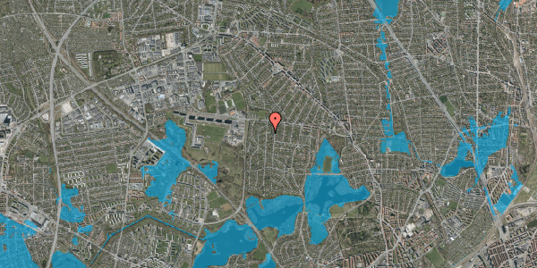 Oversvømmelsesrisiko fra vandløb på Holmevej 17, 2860 Søborg