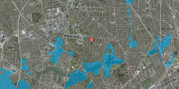 Oversvømmelsesrisiko fra vandløb på Holmevej 34, 2860 Søborg