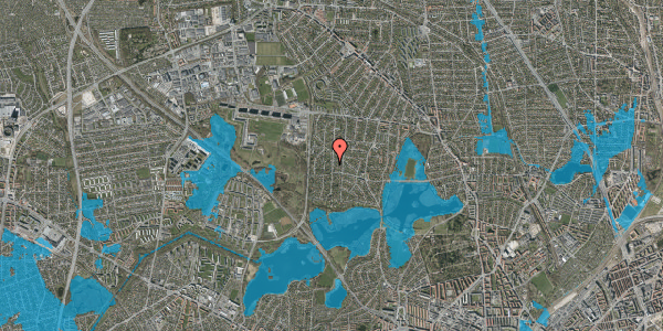 Oversvømmelsesrisiko fra vandløb på Holmevej 60, 2860 Søborg