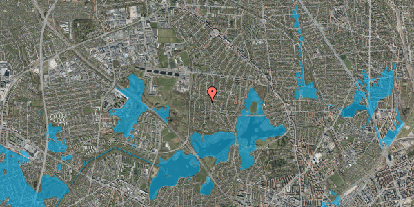 Oversvømmelsesrisiko fra vandløb på Holmevej 63A, 2860 Søborg