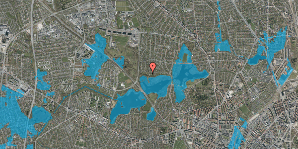 Oversvømmelsesrisiko fra vandløb på Holmevej 110, 2860 Søborg