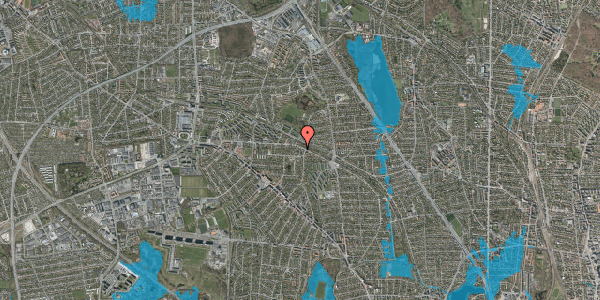 Oversvømmelsesrisiko fra vandløb på Kildebakkegårds Alle 41, 2860 Søborg