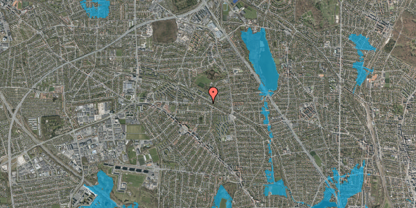 Oversvømmelsesrisiko fra vandløb på Kildebakkegårds Alle 48A, 2860 Søborg