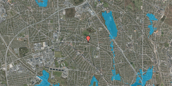 Oversvømmelsesrisiko fra vandløb på Kildebakkegårds Alle 57B, 1. th, 2860 Søborg