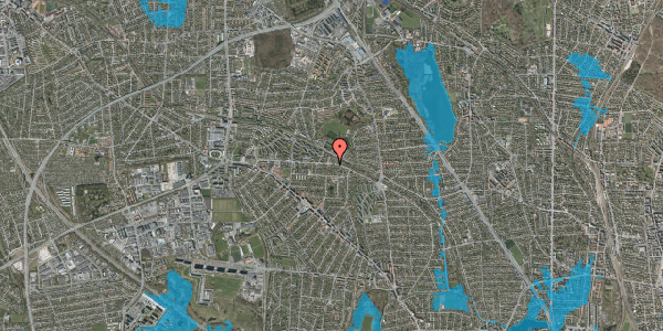 Oversvømmelsesrisiko fra vandløb på Kildebakkegårds Alle 59B, 2860 Søborg