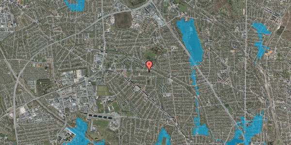 Oversvømmelsesrisiko fra vandløb på Kildebakkegårds Alle 73B, 1. tv, 2860 Søborg