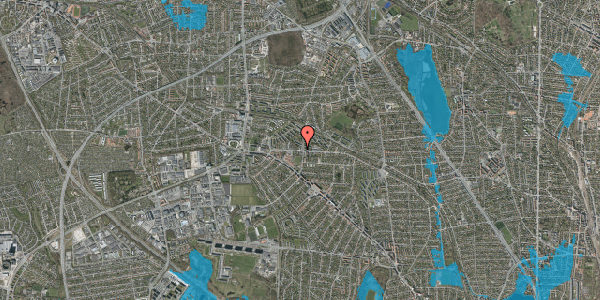 Oversvømmelsesrisiko fra vandløb på Kildebakkegårds Alle 126, 1. tv, 2860 Søborg