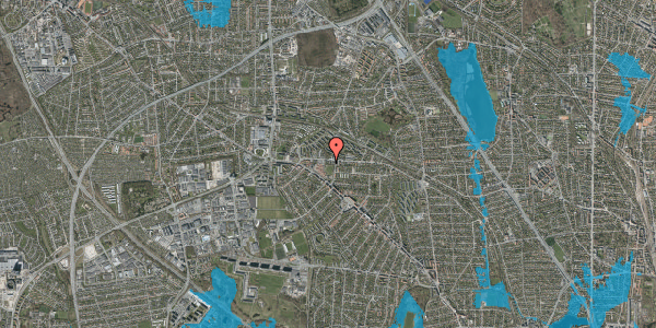 Oversvømmelsesrisiko fra vandløb på Kildebakkegårds Alle 137B, 2860 Søborg