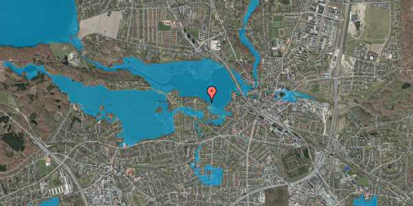 Oversvømmelsesrisiko fra vandløb på Kongshvilebakken 16, 2800 Kongens Lyngby