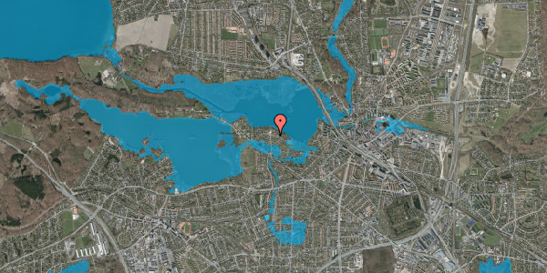 Oversvømmelsesrisiko fra vandløb på Kongshvilebakken 25, 2800 Kongens Lyngby