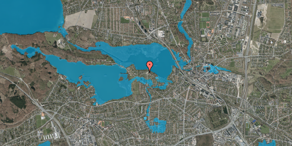 Oversvømmelsesrisiko fra vandløb på Kongshvilebakken 44, 2800 Kongens Lyngby