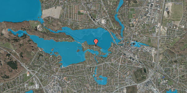 Oversvømmelsesrisiko fra vandløb på Kongshvilebakken 48, 2800 Kongens Lyngby