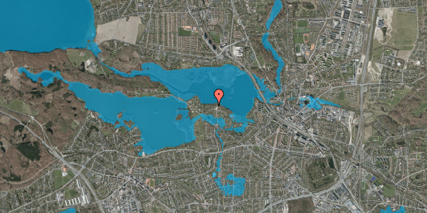 Oversvømmelsesrisiko fra vandløb på Kongshvilebakken 50, 2800 Kongens Lyngby