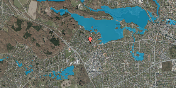 Oversvømmelsesrisiko fra vandløb på Kurvej 19, 2880 Bagsværd