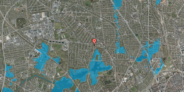 Oversvømmelsesrisiko fra vandløb på Lauggårds Alle 5C, 2860 Søborg
