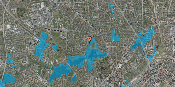 Oversvømmelsesrisiko fra vandløb på Lauggårds Alle 69, 2860 Søborg