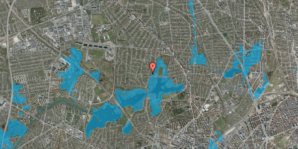 Oversvømmelsesrisiko fra vandløb på Lauggårds Alle 101, 2860 Søborg