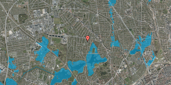 Oversvømmelsesrisiko fra vandløb på Lauggårds Vænge 14, 2860 Søborg
