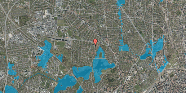Oversvømmelsesrisiko fra vandløb på Lauggårds Vænge 30, 2860 Søborg