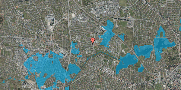 Oversvømmelsesrisiko fra vandløb på Lillegårds Alle 18, 2860 Søborg