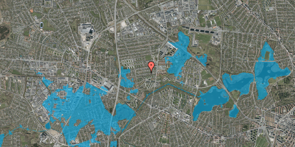Oversvømmelsesrisiko fra vandløb på Lillegårds Alle 36, 2860 Søborg