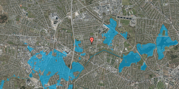 Oversvømmelsesrisiko fra vandløb på Lillegårds Alle 53, 2860 Søborg