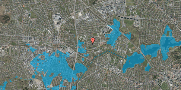 Oversvømmelsesrisiko fra vandløb på Lillegårds Alle 66, 2860 Søborg