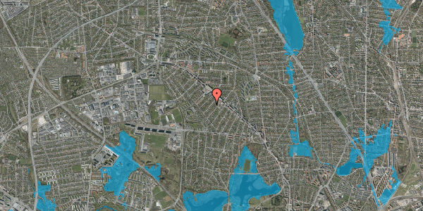 Oversvømmelsesrisiko fra vandløb på Lykkesborg Alle 19A, 2860 Søborg