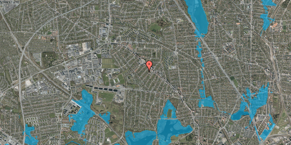 Oversvømmelsesrisiko fra vandløb på Lykkesborg Alle 19B, 2860 Søborg