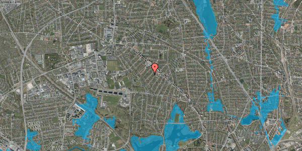 Oversvømmelsesrisiko fra vandløb på Lykkesborg Alle 21A, 2860 Søborg