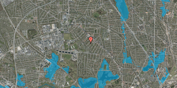 Oversvømmelsesrisiko fra vandløb på Lykkesborg Alle 33, 2860 Søborg