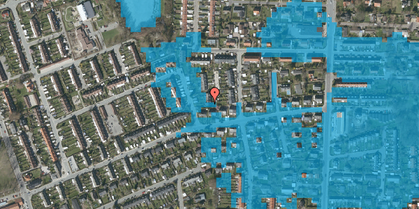Oversvømmelsesrisiko fra vandløb på Mogens Alle 77, 2800 Kongens Lyngby