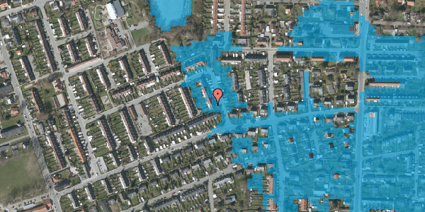 Oversvømmelsesrisiko fra vandløb på Mogens Alle 100, 2800 Kongens Lyngby